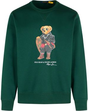 Polo Ralph Lauren 'Polo Bear' Cotton Blend Sweatshirt - Green