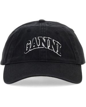 Ganni Cappello Da Baseball - Black