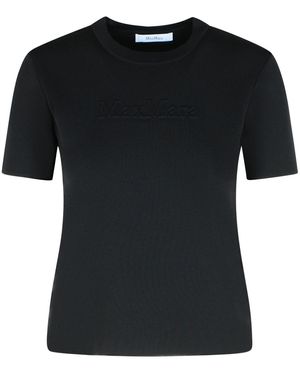 Max Mara 'Adelio' Viscose Blend T Shirt - Black
