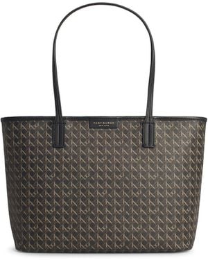 Tory Burch 'Ever Ready' Small Fabric Shopping Bag - White