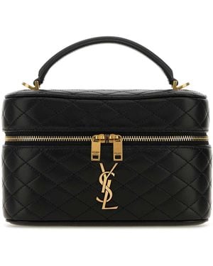 Saint Laurent Nappa Leather Vanity Gaby Handbag - Black