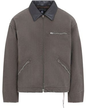 MASTERMIND WORLD Stone Washed Work Jacket - Grau