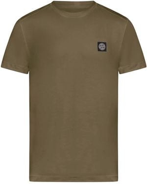 Stone Island T Shirts En Polos Green - Groen