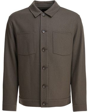 Vince Vitgin Wool Polyamide Jacket - Green