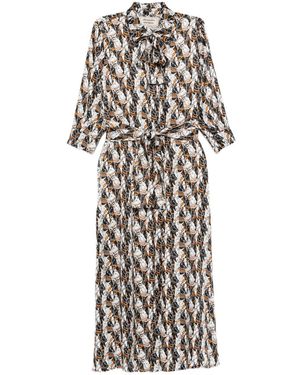 ALESSANDRO ENRIQUEZ Overhemdjurk Met Print - Wit