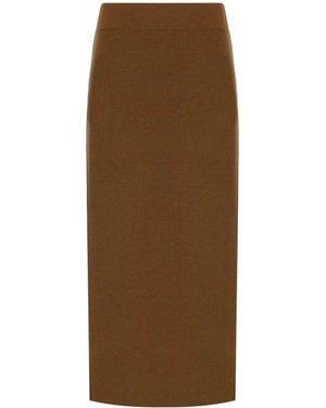 Max Mara Sonni Knitted Skirt - Brown