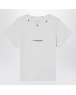 Givenchy Cotton T-Shirt With Embroidered Logo - White