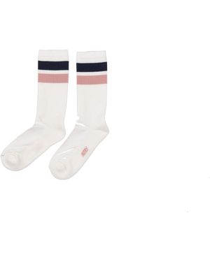 Autry Socken Main Unisex R8 S8 Stripes Creme/Pulver - Weiß