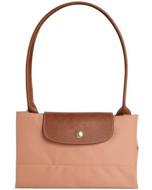 Longchamp Le Plaia Origineel ' L Tas In Roze Theepolyamide - Wit