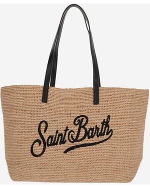 Mc2 Saint Barth Saint Barth Raffia City Bag - Natural
