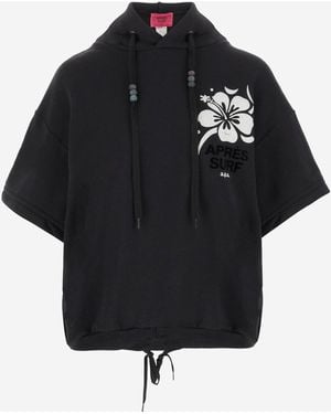 APRÈS SURF Baumwollblend Sweatshirt mit Logo - Schwarz