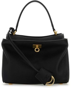 Balenciaga Leather Mini Rodeo Handbag - Black