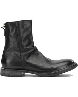 Moma "Minsk" Ankle Boots With Zipper - Black