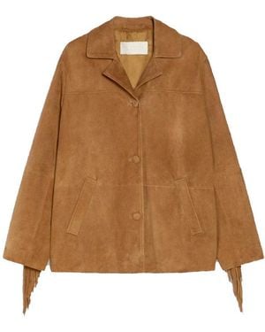 iBlues Technical Nylon Zip-Up Jacket - Natural