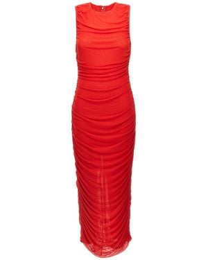 ROTATE BIRGER CHRISTENSEN Draped Maxi Dress - Rot