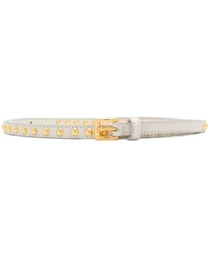 Prada Studded Buckle Belt - White