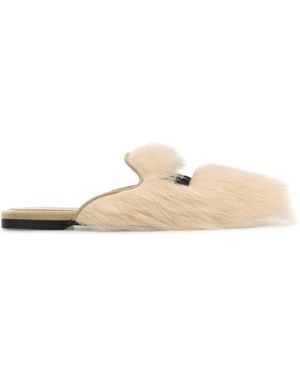 Dolce & Gabbana Logo Flats - Natural