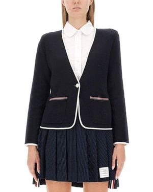 Thom Browne Single-Breasted Jacket - Blue