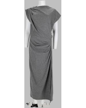 Isabel Marant Modern Mini Dress With Statement Draping - Grey