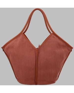 Hereu Shoulder Bag Calella Linen Recycled - Brown