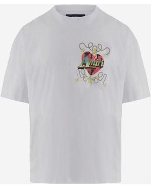 Amiri Katoenen T-shirt Met Logoprint - Grijs