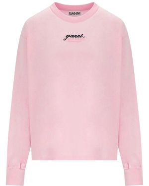 Ganni Long Sleeved Shirt - Pink
