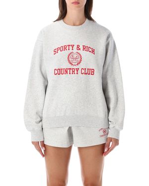 Sporty & Rich Graphic Crewneck Sweatshirt - White