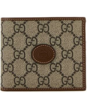 Gucci Portemonnaie Aus Gg Supreme-Canvas - Braun
