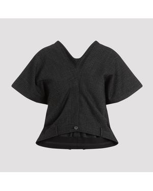 Balenciaga Tailored Trousers Top Wool - Black
