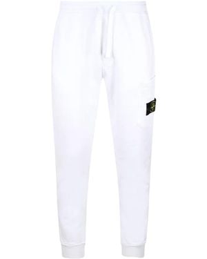 Stone Island Pantaloni Dell'Isola Di Pietra Bianca - Bianco