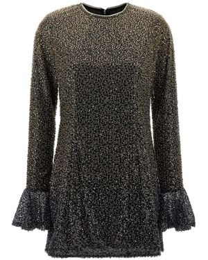 ROTATE BIRGER CHRISTENSEN "Beaded Ls Mini"-Kleid - Schwarz