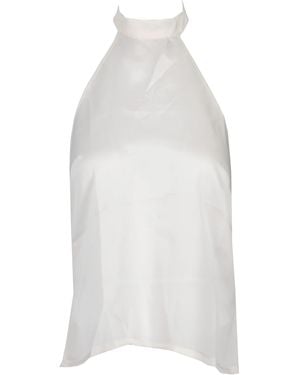 LA ROSE Camiseta Sin Mangas Seda - Blanco
