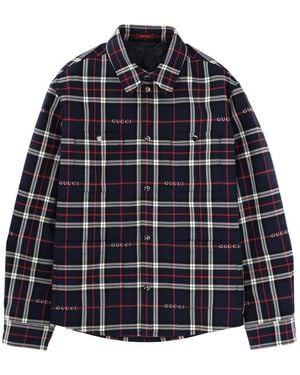 Gucci Overshirt With Logo - Blue