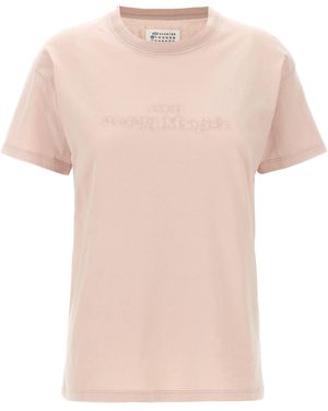 Maison Margiela Logo Stickhemd - Pink