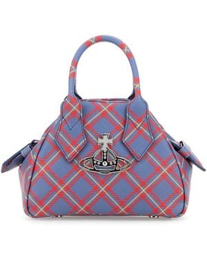 Vivienne Westwood Printed Synthetic Leather Mini Yasmine Handbag - Purple