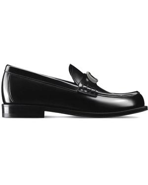 Dior Granville Leather Loafers - Black