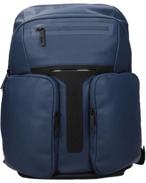 Piquadro Herrens Rucksäcke und Gürteltaschen aus blauem Stoff