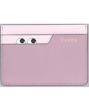 Anya Hindmarch Card Holder With Eyes Detail - Pink