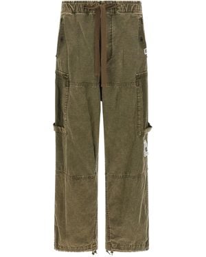 Maison Mihara Yasuhiro "Cotton Satin Cargo"-Hose - Grün