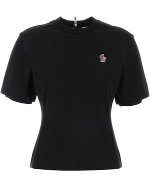 Moncler Crew Neck Logo T-Shirt - Black
