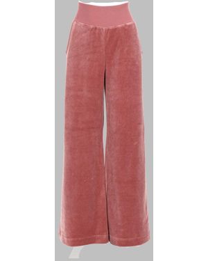 Alberta Ferretti Chic Athleisure Chenille Trousers For - Red