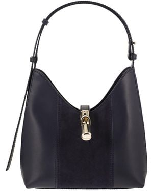 Furla Goccia S Hobo – Leather Shoulder Bag - Black