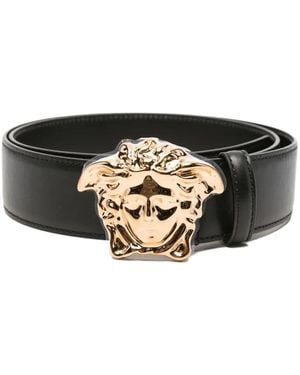 Versace Gürtel mit Medusa -Kopfschnalle - Schwarz