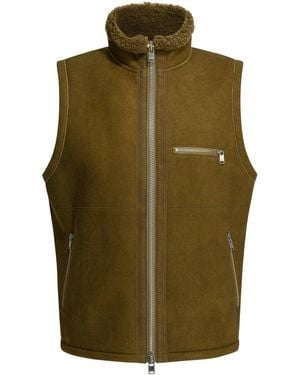 Nonnative Ärmellose Jacke aus Lammfell von - Grün
