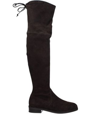 Stuart Weitzman Frauen 's Stiefel Wildleder Brown - Schwarz