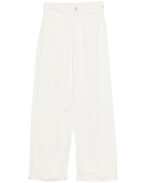 Emporio Armani Linen Blend Trousers - White