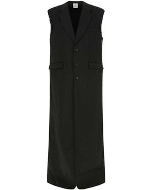 Vetements Stretch Wool Coat - Black