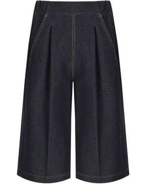 Max Mara Texas Denim Effect Bermuda Shorts - Blue