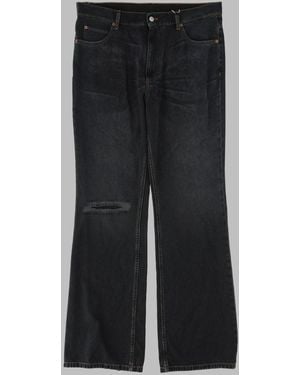 MM6 by Maison Margiela Distressed Straight-Leg Jeans - Black
