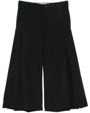 Comme des Garçons Wool Wide Leg Trousers - Black